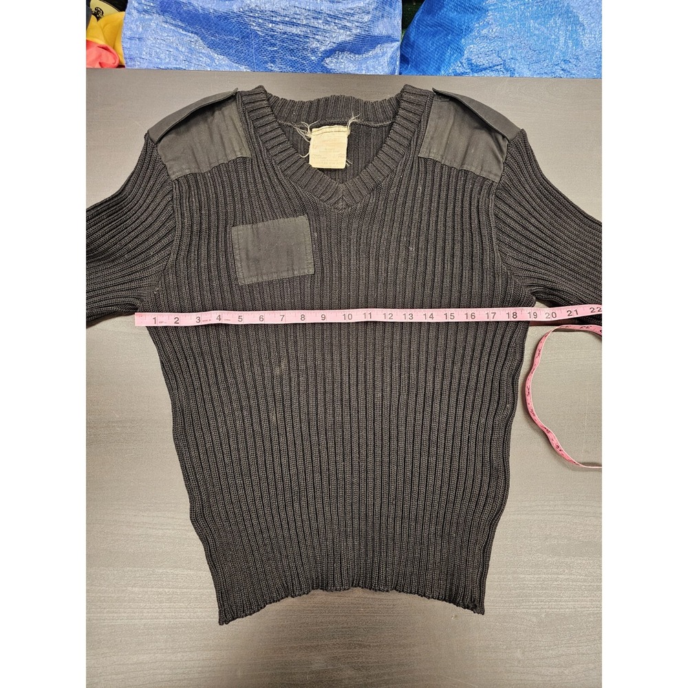 Vintage‎ Brigade Quartermasters Blue United States Air Force Uniform Wool V-Neck - Picture 3 of 4